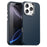 For iPhone 16 Pro Case Cell Phone Hybrid Back Cover Carbon Fiber Texture - Blue - 1