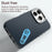 For iPhone 16 Pro Case Cell Phone Hybrid Back Cover Carbon Fiber Texture - Blue - 4