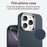 For iPhone 16 Pro Case Cell Phone Hybrid Back Cover Carbon Fiber Texture - Blue - 5