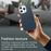 For iPhone 16 Pro Case Cell Phone Hybrid Back Cover Carbon Fiber Texture - Blue - 6