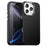 For iPhone 16 Pro Max Case Cell Phone Hybrid Back Cover Carbon Fiber Texture - Black - 1