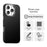For iPhone 16 Pro Max Case Cell Phone Hybrid Back Cover Carbon Fiber Texture - Black - 2