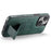 FIERRE SHANN For iPhone 14 Case Kickstand Leather Slim Back Cover - Green - 3