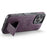 FIERRE SHANN For iPhone 14 Pro Case Kickstand Leather Slim Back Cover - Purple - 3