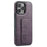 FIERRE SHANN For iPhone 14 Pro Max Case Kickstand Leather Slim Back Cover - Purple - 1