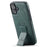 FIERRE SHANN For iPhone 16 Plus Case Kickstand Leather Slim Back Cover - Green - 2