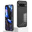 For Google Pixel 9 / Pixel 9 Pro Matte Case Aluminium Alloy+PC Phone Cover Pop-Up Snap Lock - Grey - 2