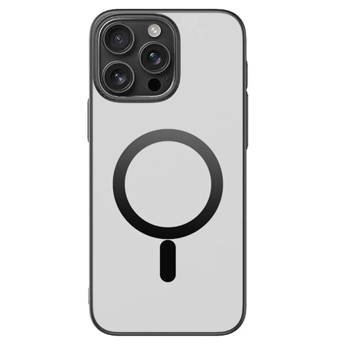For iPhone 16 Pro Case Compatible with MagSafe Matte PC Back Cover - Black - 1