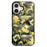 For iPhone 16 Case Camo Puffer Jacket Leather+TPU 3D Protective Cover - Green - 1