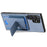 For Samsung Galaxy S25 Ultra Case with Card Holder Kickstand Fiber Pattern Leather Back Cover - Blue - 4