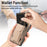 For Samsung Galaxy S25 Case with Card Holder Kickstand Fiber Pattern Leather Back Cover - Beige - 7