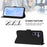 For Samsung Galaxy S24 / Galaxy S25 Case Solid Color Wallet Leather Phone Cover with Strap - Black - 3