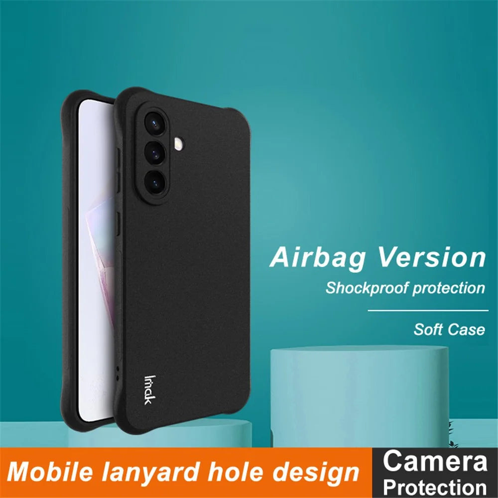 IMAK For Samsung Galaxy A36 5G Case TPU Phone Cover Airbag Shockproof Protection - Black - 2