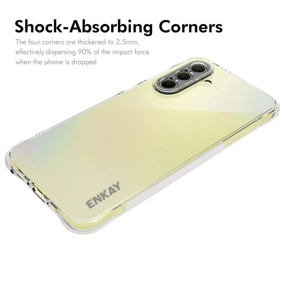 ENKAY HAT PRINCE For Samsung Galaxy A36 5G Clear Phone Case   Shockproof Anti-Slip TPU Cover - Transparent - 2