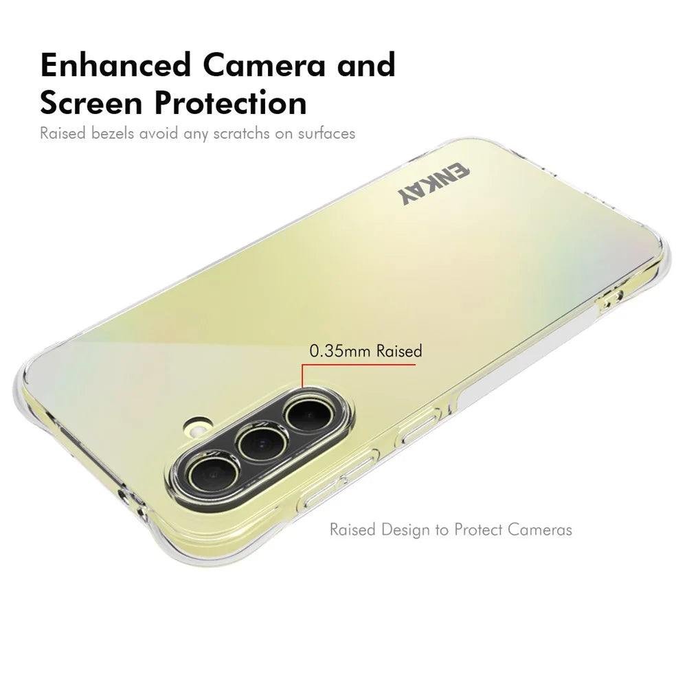 ENKAY HAT PRINCE For Samsung Galaxy A36 5G Clear Phone Case   Shockproof Anti-Slip TPU Cover - Transparent - 3