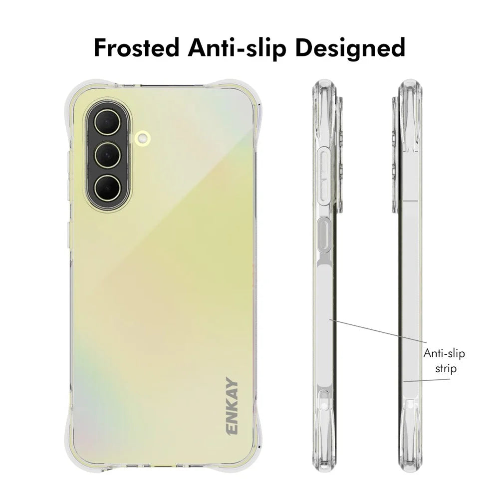 ENKAY HAT PRINCE For Samsung Galaxy A36 5G Clear Phone Case   Shockproof Anti-Slip TPU Cover - Transparent - 4