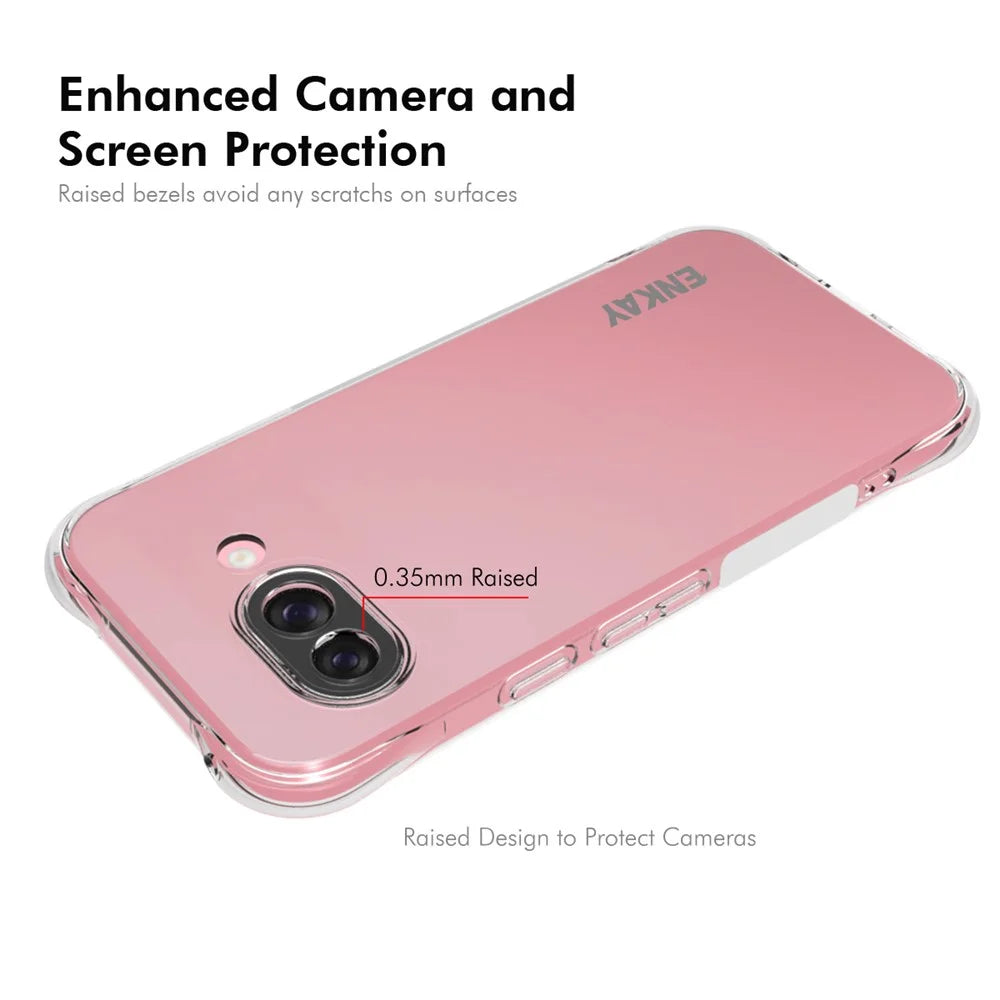 ENKAY HAT PRINCE For Google Pixel 9a Clear Phone Case   Shockproof Anti-Slip TPU Cover - Transparent - 3