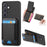 For Samsung Galaxy S25+ Case with Card Holder Kickstand Leather Back Cover - Black - 1