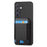 For Samsung Galaxy S25+ Case with Card Holder Kickstand Leather Back Cover - Black - 2