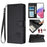 For Samsung Galaxy A16 4G / Galaxy A16 5G Case with Strap RFID Blocking Leather Wallet Phone Cover Cat Mouse Pattern - Black - 1