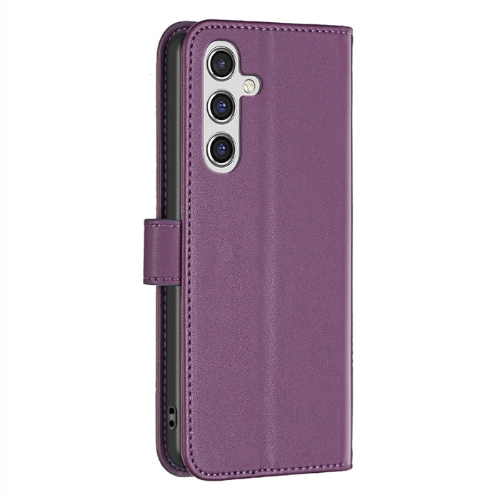 BINFEN COLOR BF17 For Samsung Galaxy A26 5G Case Wallet Folio Flip Leather Cover - Dark Purple - 7