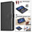BINFEN COLOR BF32 For Samsung Galaxy A56 5G Leather Case Wallet RFID Blocking Phone Cover - Black - 5