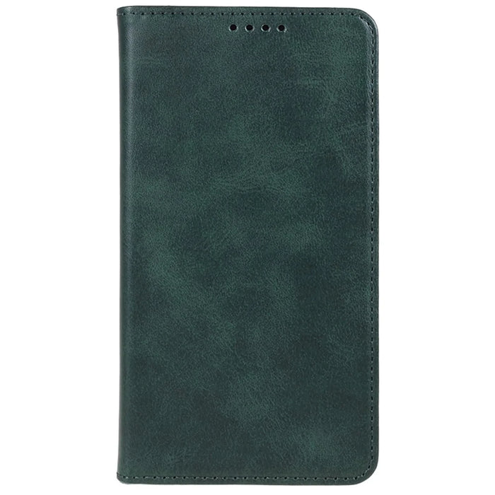 For Samsung Galaxy A56 5G Case Strong Magnetic PU Leather Phone Cover Calf Texture - Green - 6