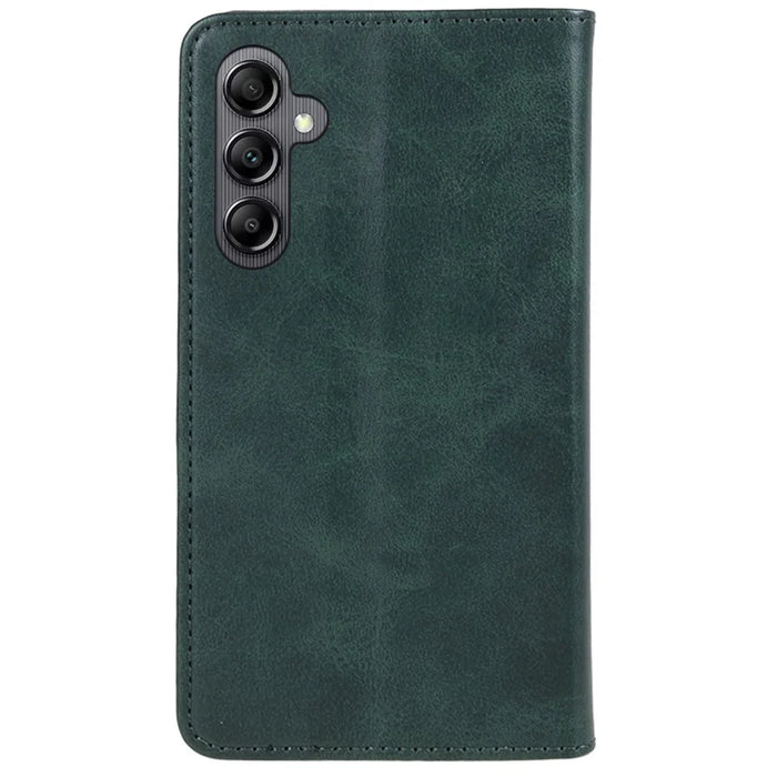 For Samsung Galaxy A56 5G Case Strong Magnetic PU Leather Phone Cover Calf Texture - Green - 7