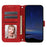 For Google Pixel 9a Case Wallet Skin-Touch Leather Imprinted Phone Cover - Red - 2