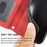 For Google Pixel 9a Case Wallet Skin-Touch Leather Imprinted Phone Cover - Red - 6