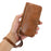 For Google Pixel 9a Case Zipper Pocket Leather Phone Cover with Crossbody Shoulder Strap - Brown - 5