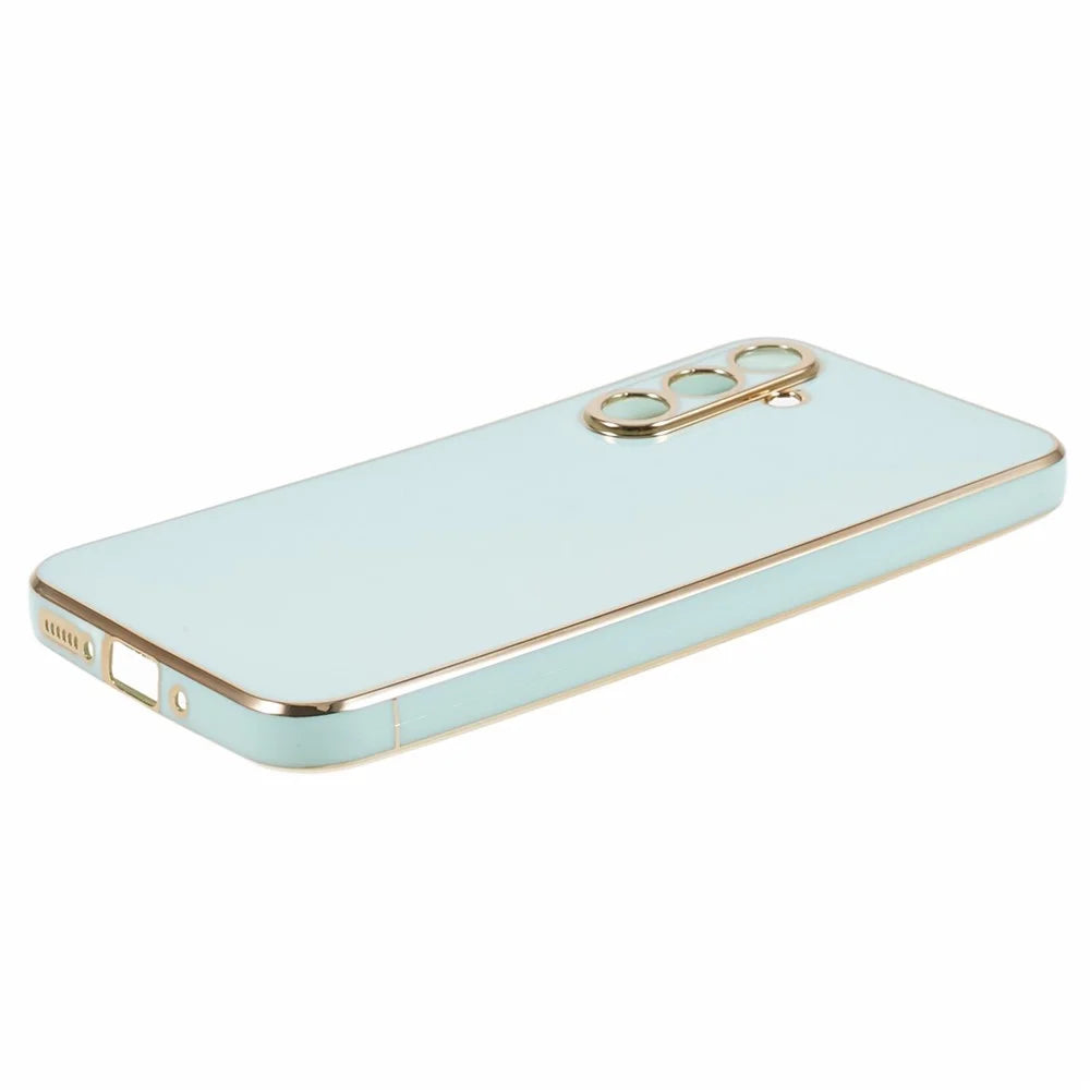 For Samsung Galaxy A16 4G / 5G Case TPU Slim Fit Shockproof Phone Cover 6D Electroplating - Cyan - 4