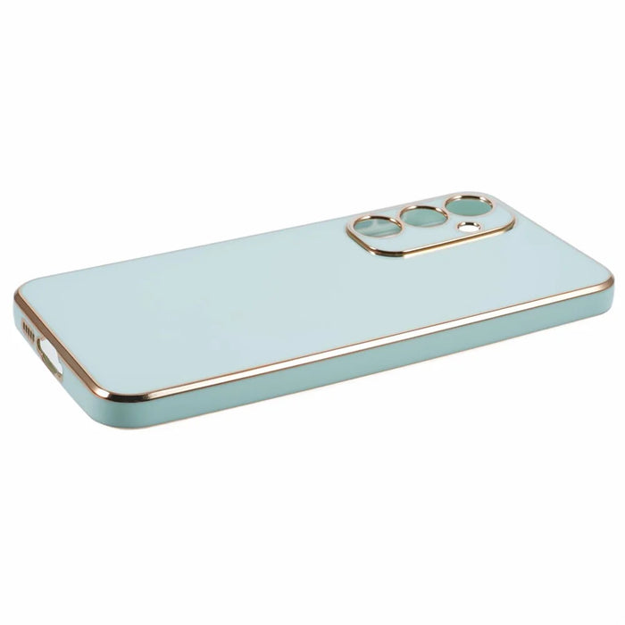 For Samsung Galaxy A36 5G Case TPU Slim Fit Shockproof Phone Cover 6D Electroplating - Cyan - 5