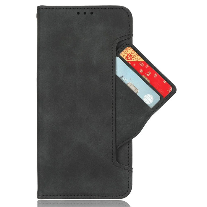 For vivo Y19s 4G / Y29 5G Leather Case Phone Wallet Cover with Multiple Card Slots - Black - 2