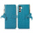 For Samsung Galaxy A36 5G Case RFID Blocking Genuine Cow Leather Phone Cover Litchi Texture - Blue - 1
