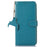 For Samsung Galaxy A36 5G Case RFID Blocking Genuine Cow Leather Phone Cover Litchi Texture - Blue - 6
