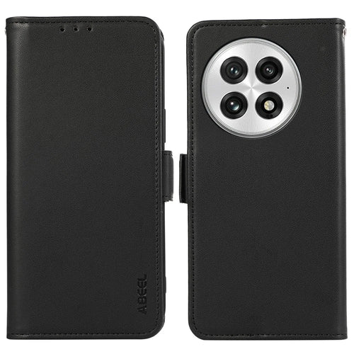 ABEEL For OnePlus 13 Case Leather Phone Cover with RFID Blocking Wallet - Black - 1