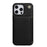 BKS-003 For iPhone 16 Pro Case Tri-Fold Card Holder Kickstand TPU+Leather Back Cover with Shoulder Strap - Black - 3