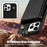 BKS-003 For iPhone 16 Pro Case Tri-Fold Card Holder Kickstand TPU+Leather Back Cover with Shoulder Strap - Black - 7