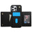 BKS-003 For iPhone 16 Pro Max Case Tri-Fold Card Holder Kickstand TPU+Leather Back Cover with Shoulder Strap - Black - 4