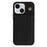 BKS-003 For iPhone 15 Case Tri-Fold Card Holder Kickstand TPU+Leather Back Cover with Shoulder Strap - Black - 3