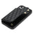 For iPhone 15 Pro Case with Wrist Strap Card Slots Rhombus Leather+TPU Phone Cover - Black - 6