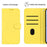 For iPhone 16 Plus Case Solid Color Wallet Leather Phone Cover with Strap - Lemon - 7