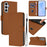 For Samsung Galaxy A37 5G / A56 5G / A36 5G Case Solid Color Wallet Leather Phone Cover with Strap - Brown - 1