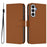 For Samsung Galaxy A37 5G / A56 5G / A36 5G Case Solid Color Wallet Leather Phone Cover with Strap - Brown - 2