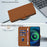 For Samsung Galaxy A37 5G / A56 5G / A36 5G Case Solid Color Wallet Leather Phone Cover with Strap - Brown - 6