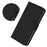 For Samsung Galaxy A34 5G Case Solid Color Wallet Leather Phone Cover with Strap - Black - 6