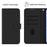 For Samsung Galaxy A34 5G Case Solid Color Wallet Leather Phone Cover with Strap - Black - 7
