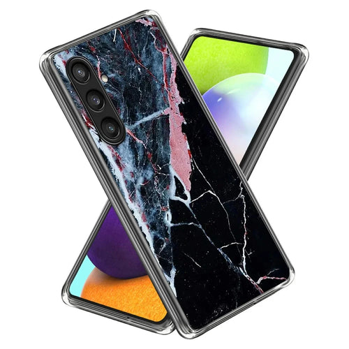 For Samsung Galaxy A16 4G  /  5G Case Pattern Printing TPU Phone Back Cover - Black Marble - 1