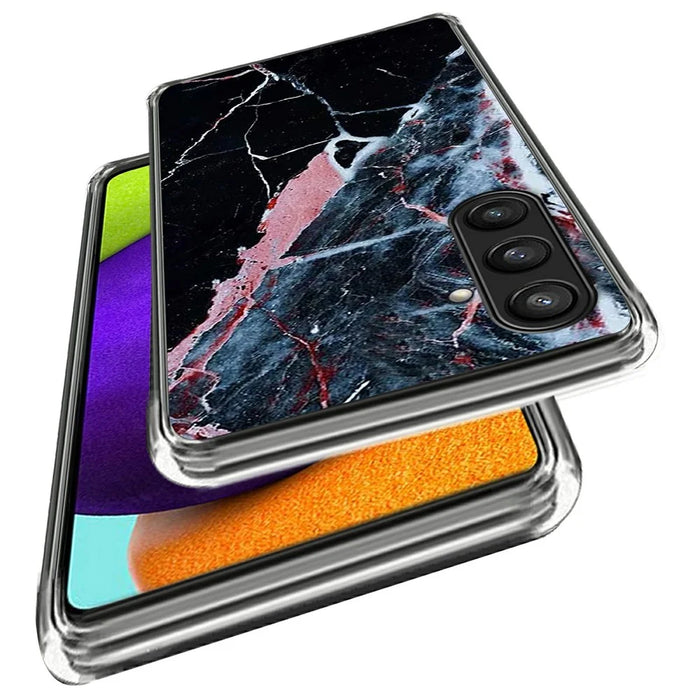 For Samsung Galaxy A56 5G Case Pattern Printing TPU Phone Back Cover - Black Marble - 2